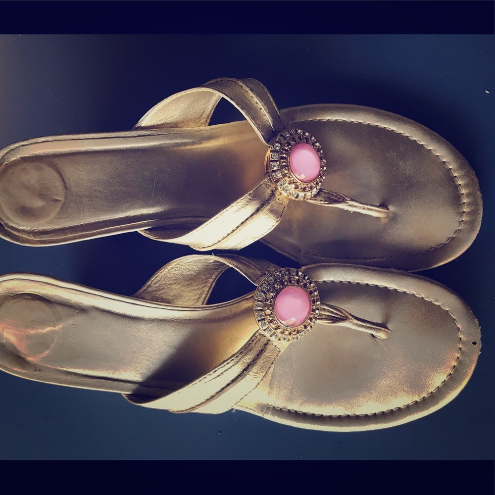 Lilly Pulitzer wedge jeweled sandals. Size 9.5